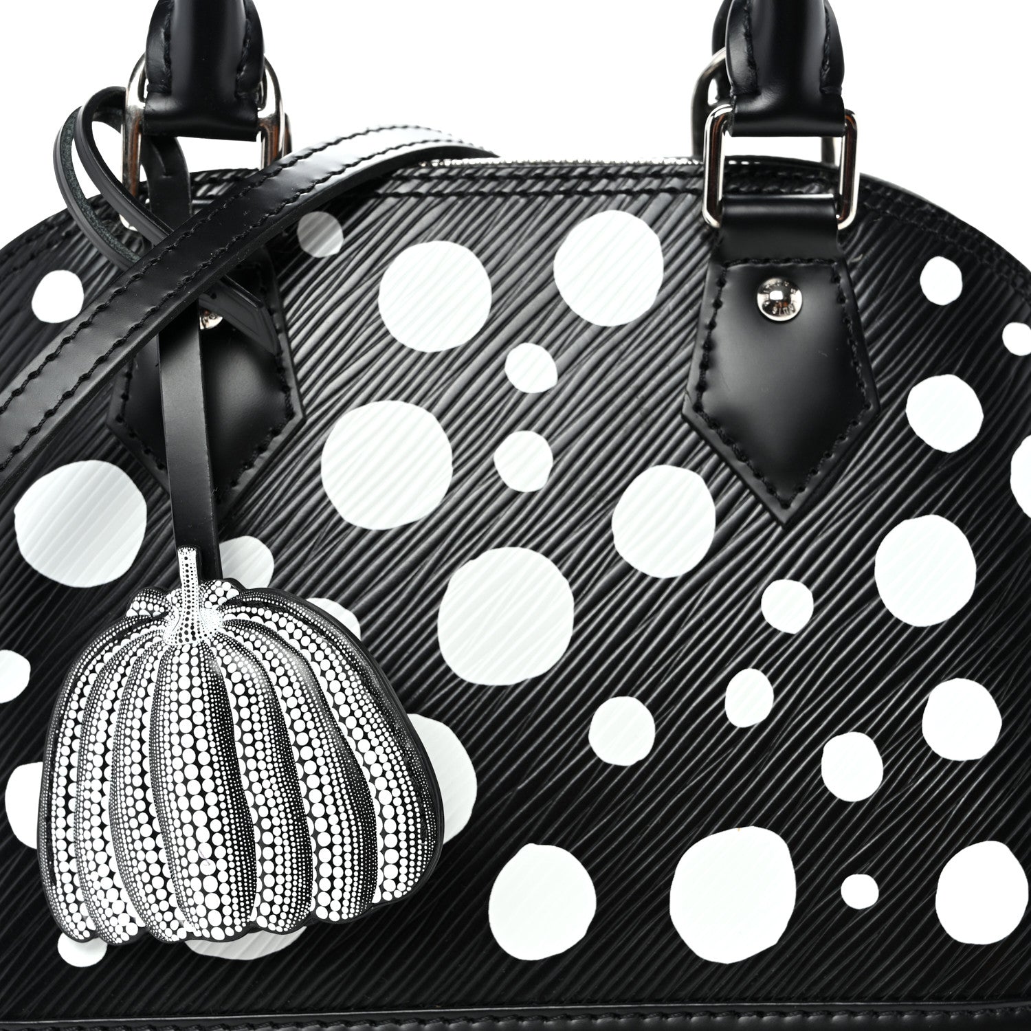 Louis Vuitton X YK Epi Alma BB Black White 7 of 9