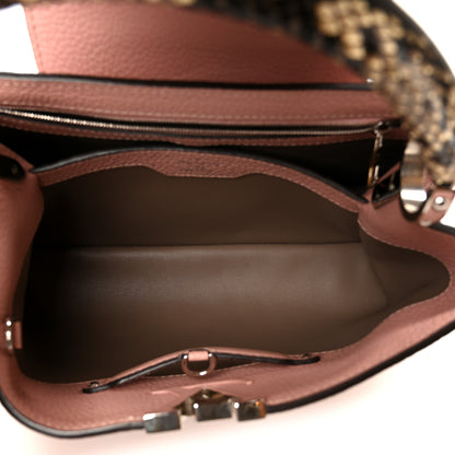 Louis Vuitton Taurillon Snakeskin Capucines PM Magnolia 5 of 9