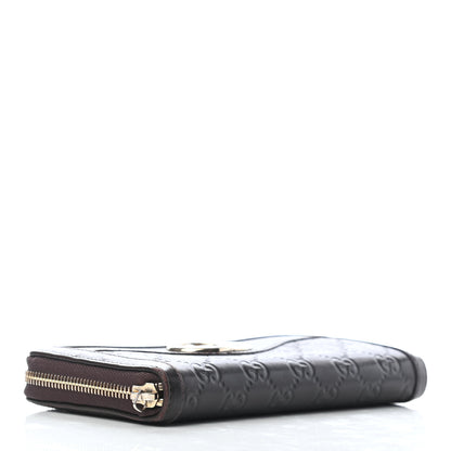 Gucci Guccissima Sukey Zip Around Wallet Dark Brown 4 of 10