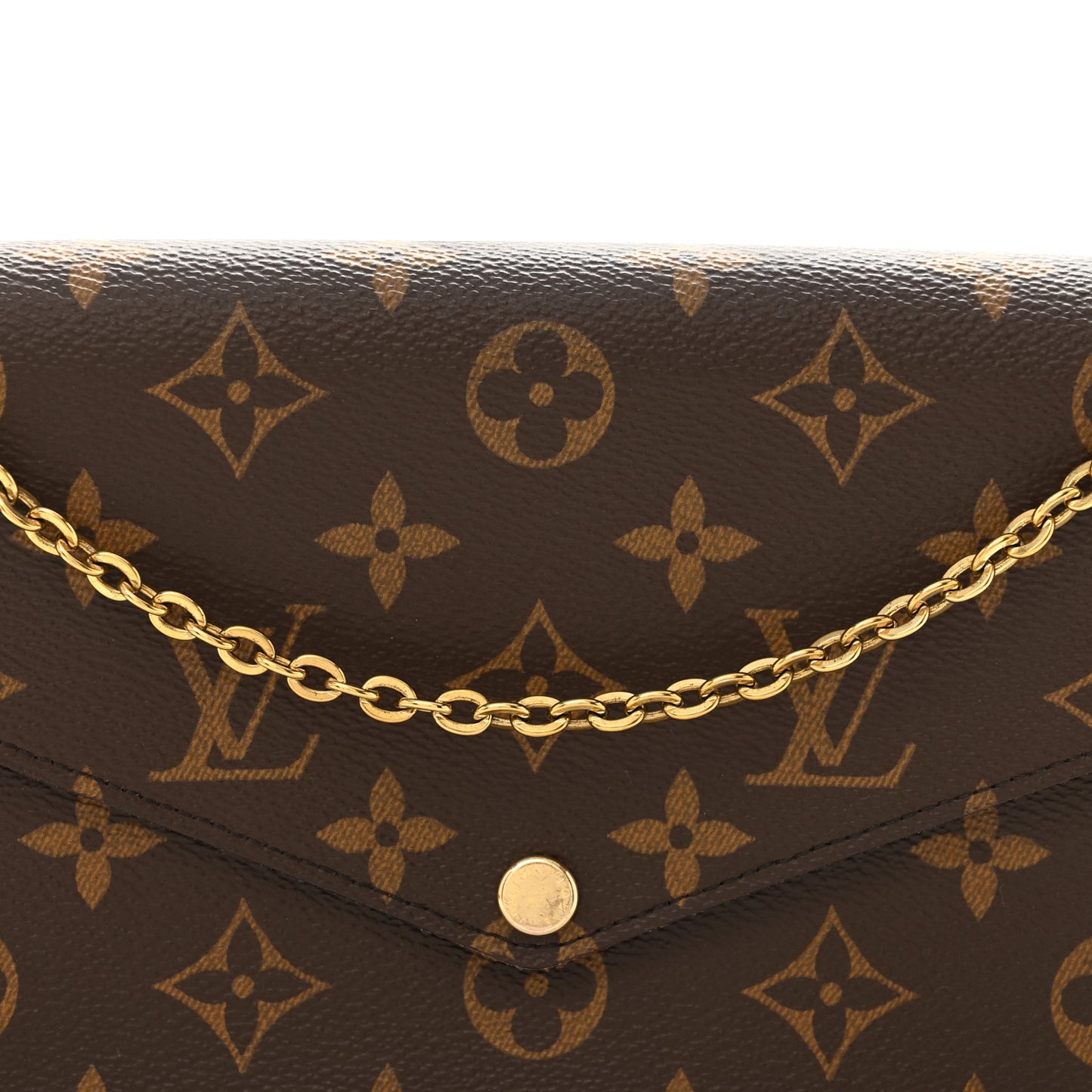Monogram Pochette Felicie Chain Wallet Fuchsia