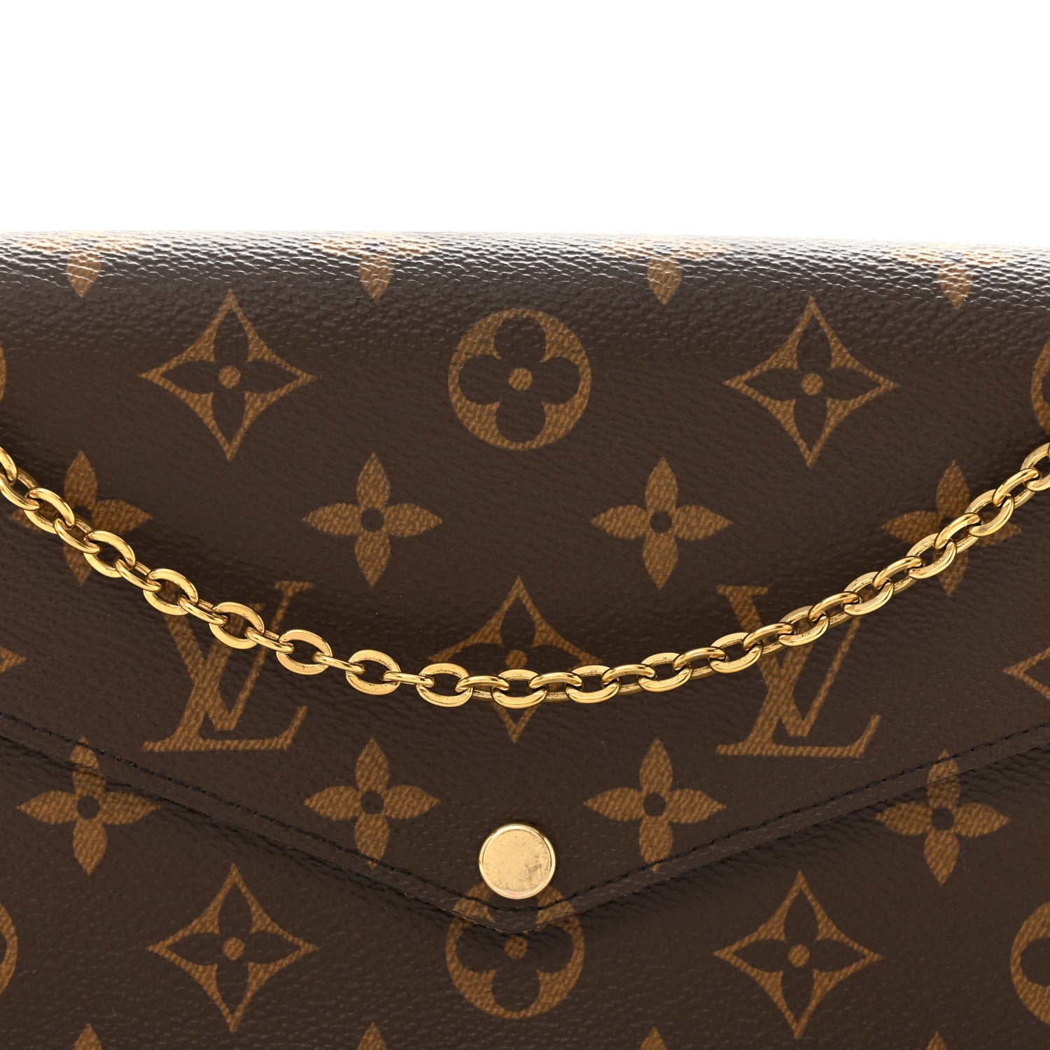 Louis Vuitton Monogram Pochette Felicie Chain Wallet Fuchsia 8 of 10