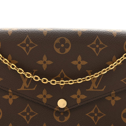 Louis Vuitton Monogram Pochette Felicie Chain Wallet Fuchsia 8 of 10