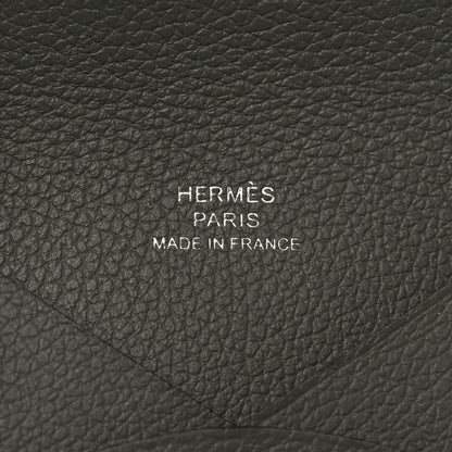 Hermes Evercolor Calvi Card Case Gris Meyer 6 of 8