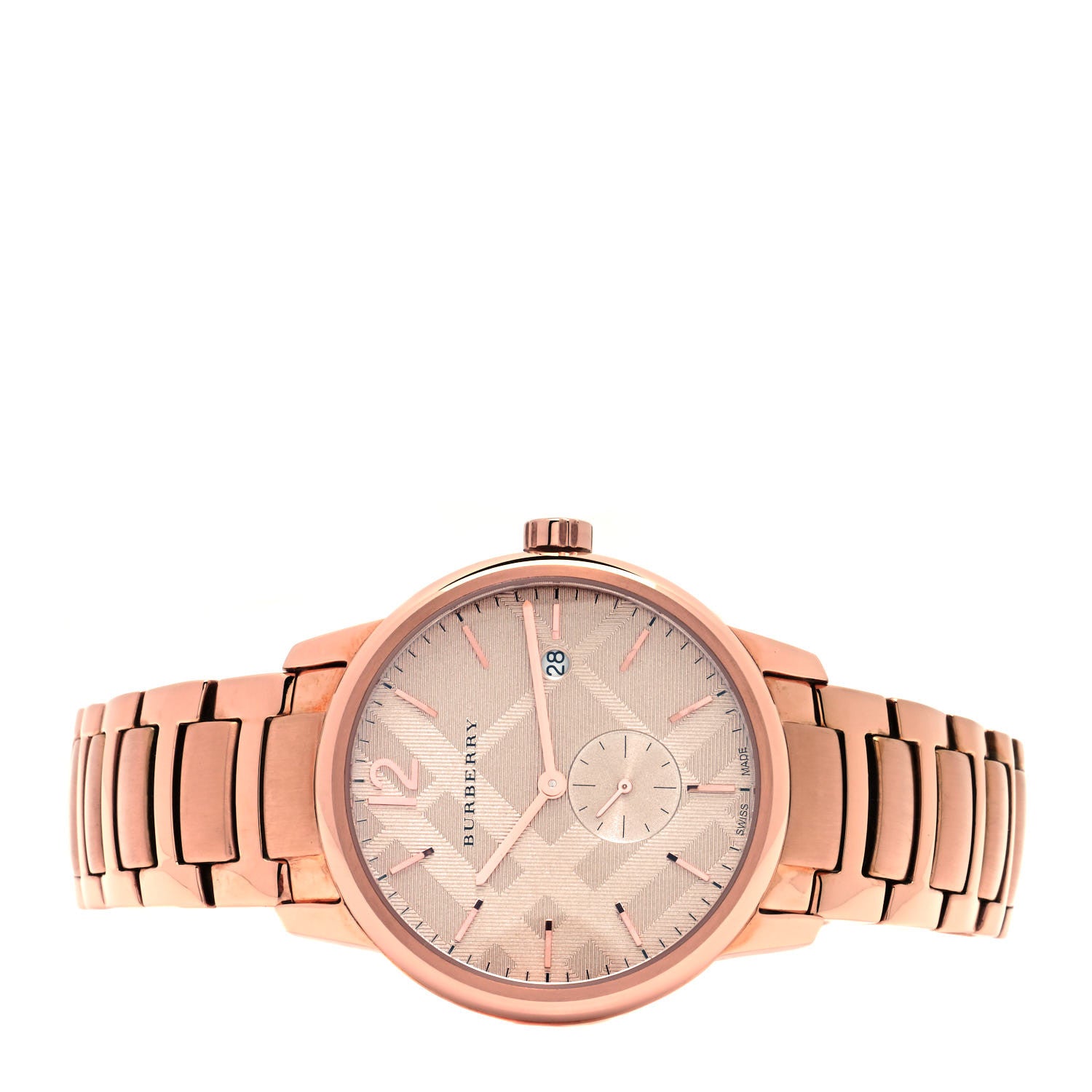 Burberry Stainless Steel 40mm Classic Round Quartz Watch Rose BU10013 2 of 5