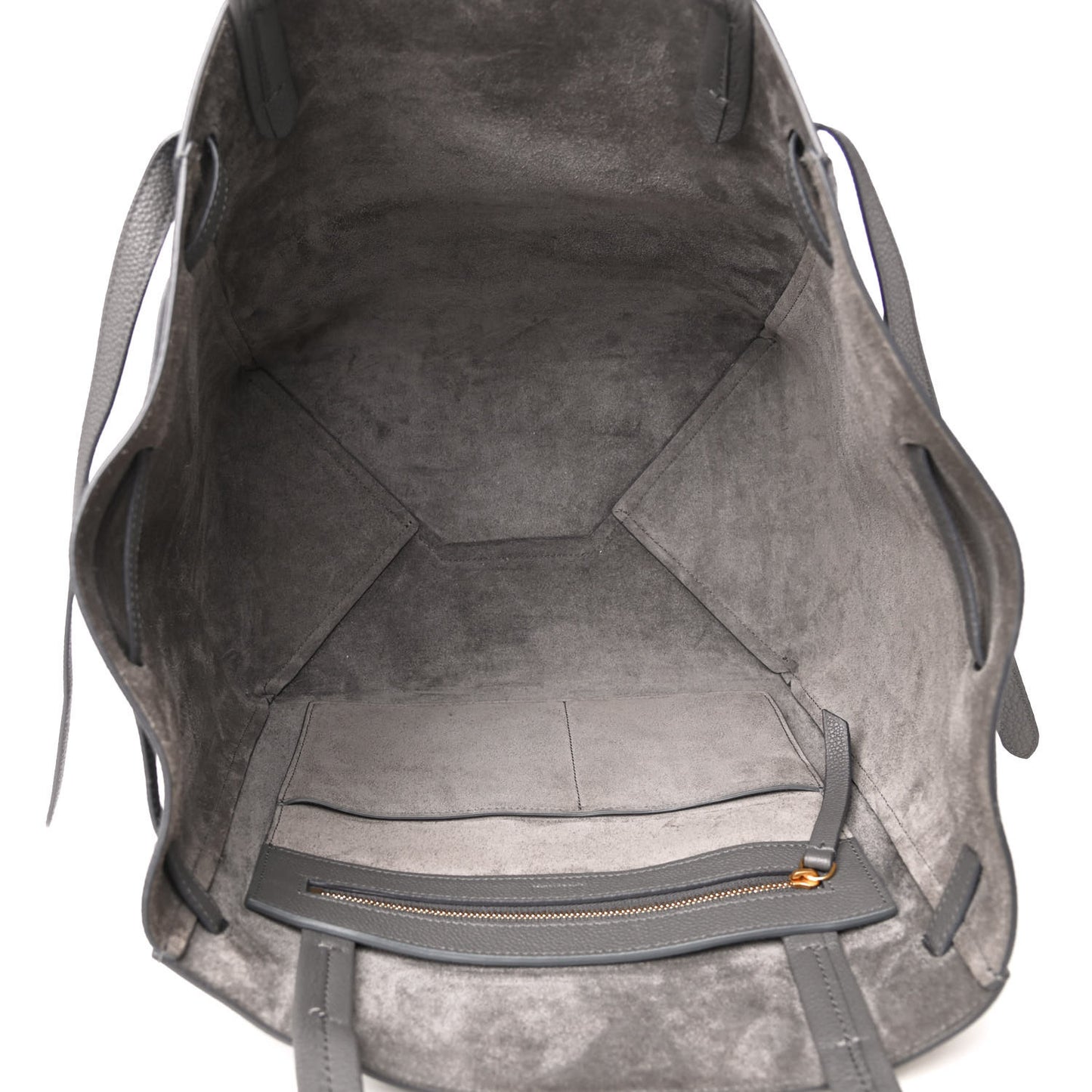 Soft Grained Calfskin Small Belt Cabas Phantom Grey