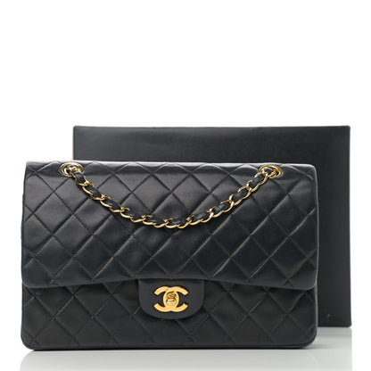 Chanel Lambskin Quilted Medium Double Flap Black 14 of 14