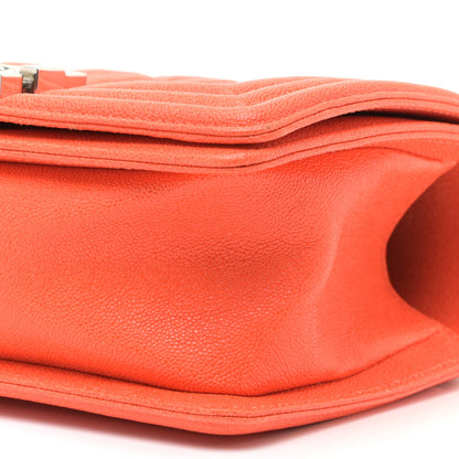 Chanel Caviar Quilted Small Boy Flap Orange 6 of 17