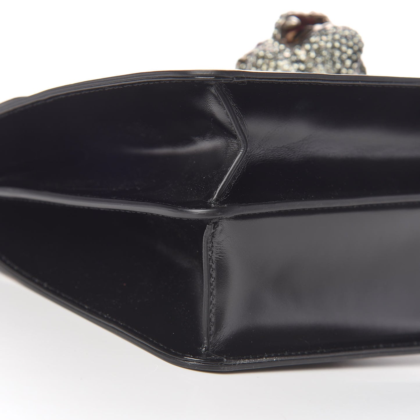 Calfskin Bamboo Medium Thiara Top Handle Bag Black
