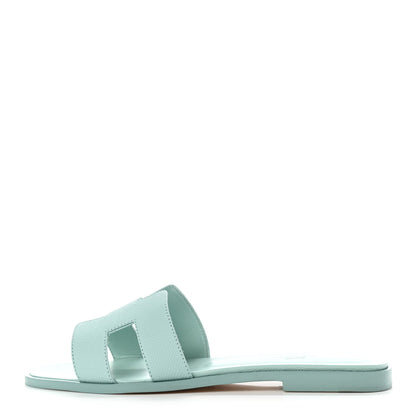 Hermes Epsom Oran Sandals 39 Vert Embrun 1 of 8