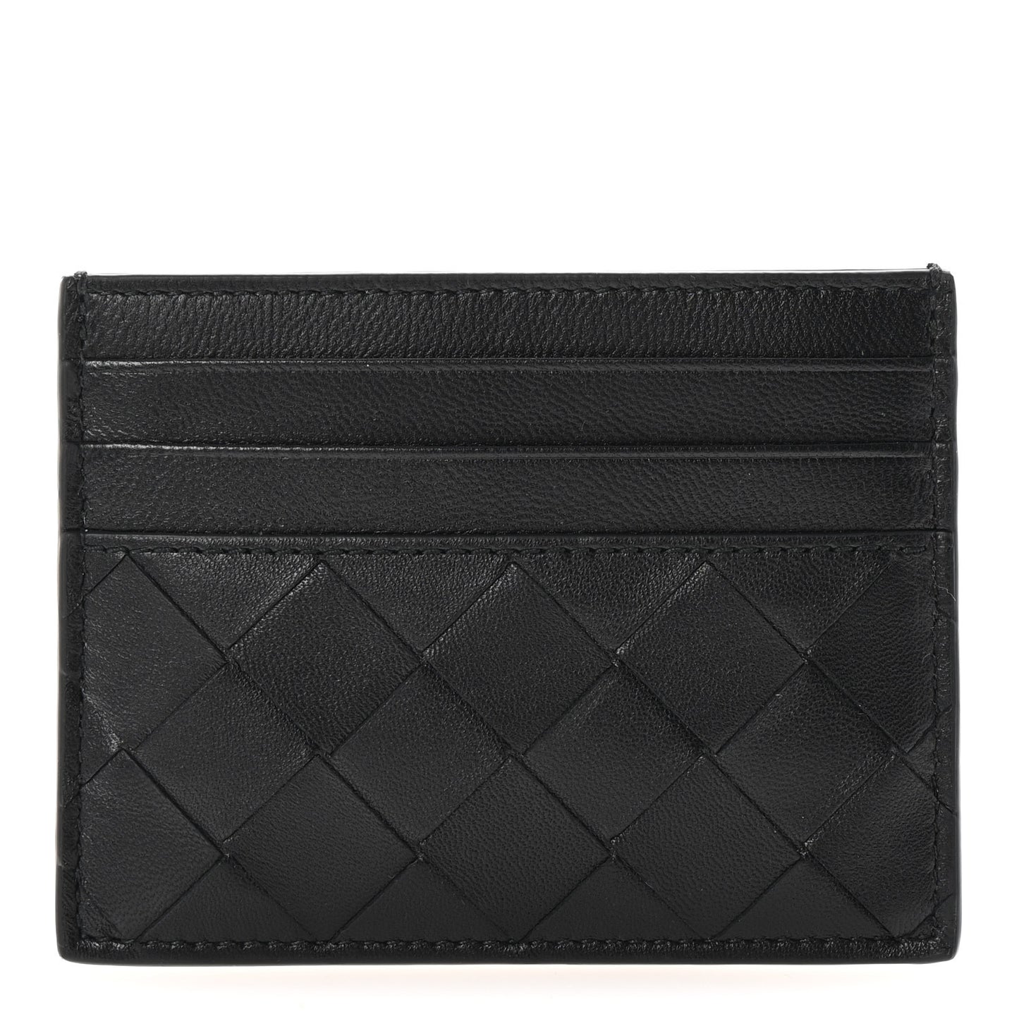 Nappa Intrecciato Card Holder Black