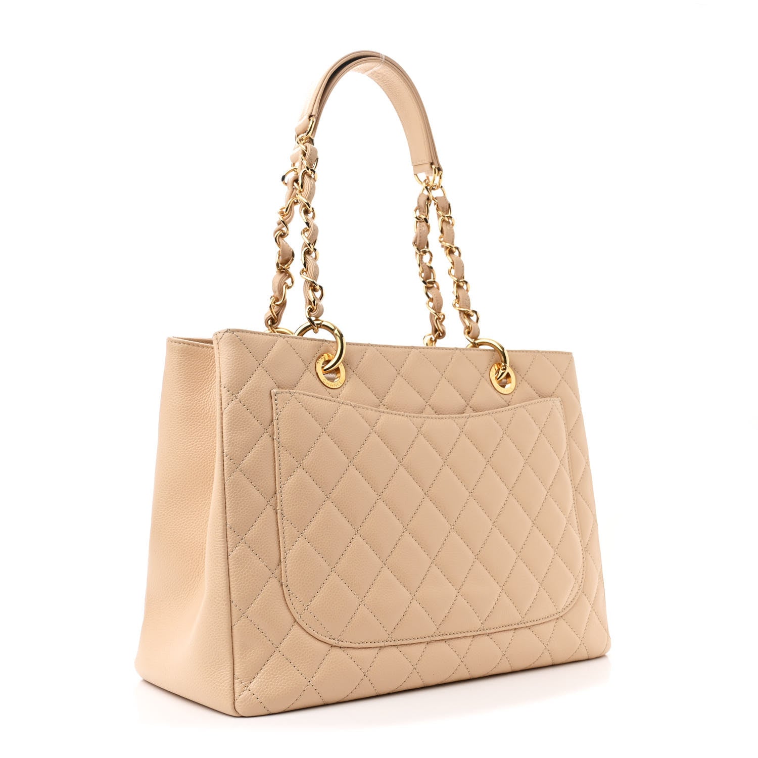 Chanel Caviar Quilted Grand Shopping Tote GST Beige Clair 3 of 11