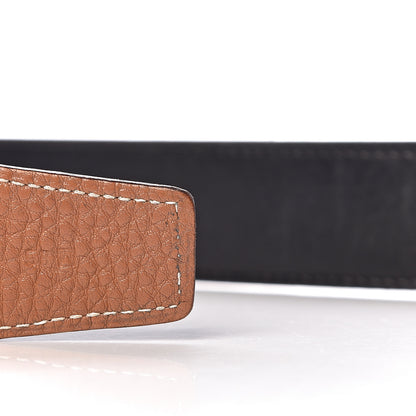 Hermes Box Togo 32mm Belt Strap 85 Black Gold 9 of 10