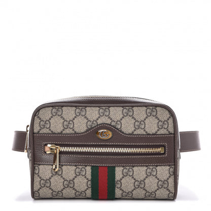Gucci GG Supreme Monogram Web Small Ophidia Belt Bag 75 30 Dark Brown 1 of 7