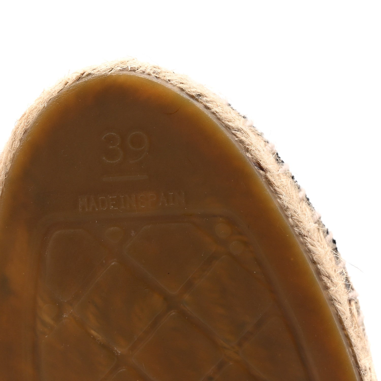 Chanel Toile Sequin CC Espadrilles 39 Beige Black 7 of 10