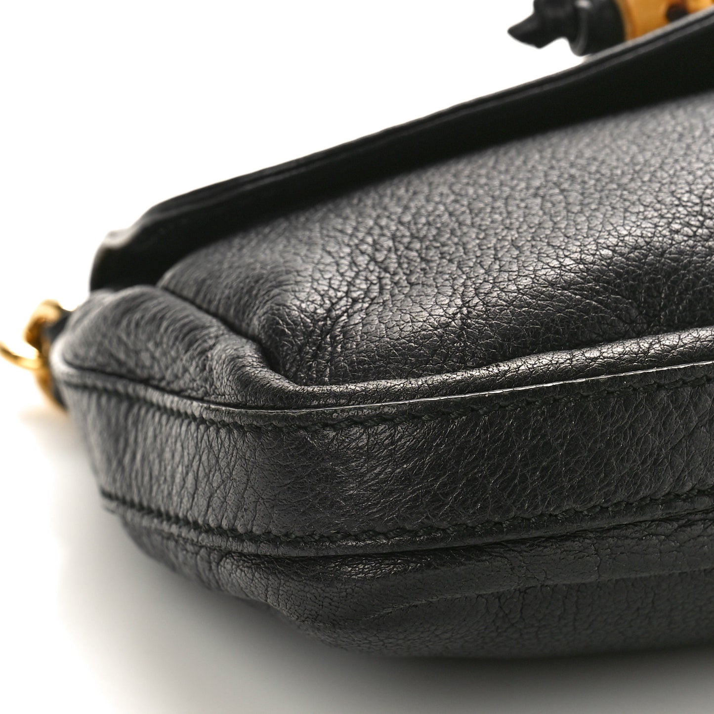 Calfskin Bamboo Croisette Evening Bag Black