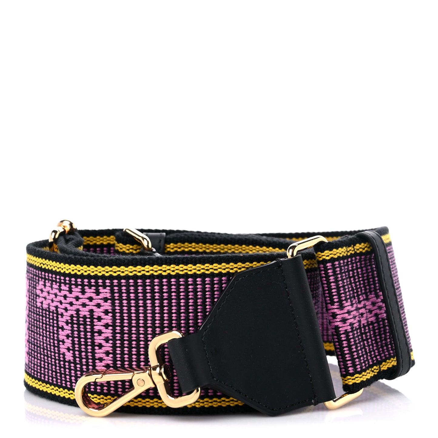 Cannete Ribbon Poly Vitello Century Logo Adjustable Strap You Lollipop Limon Black