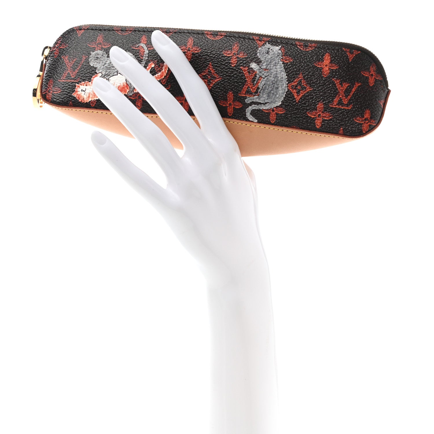 Louis Vuitton Catogram Elizabeth Pouch Orange Marron 2 of 8