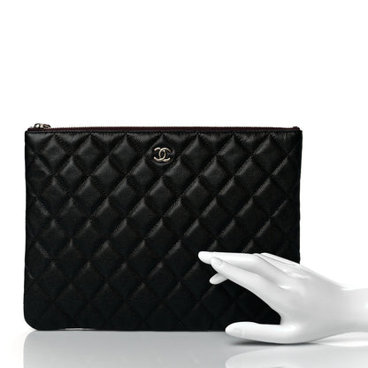 Chanel Caviar Quilted Medium Cosmetic Case Black 2 of 10