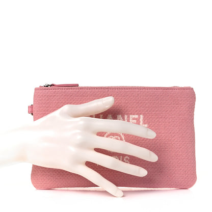 Chanel Mixed Fibers Small Deauville Pouch Pink 2 of 8