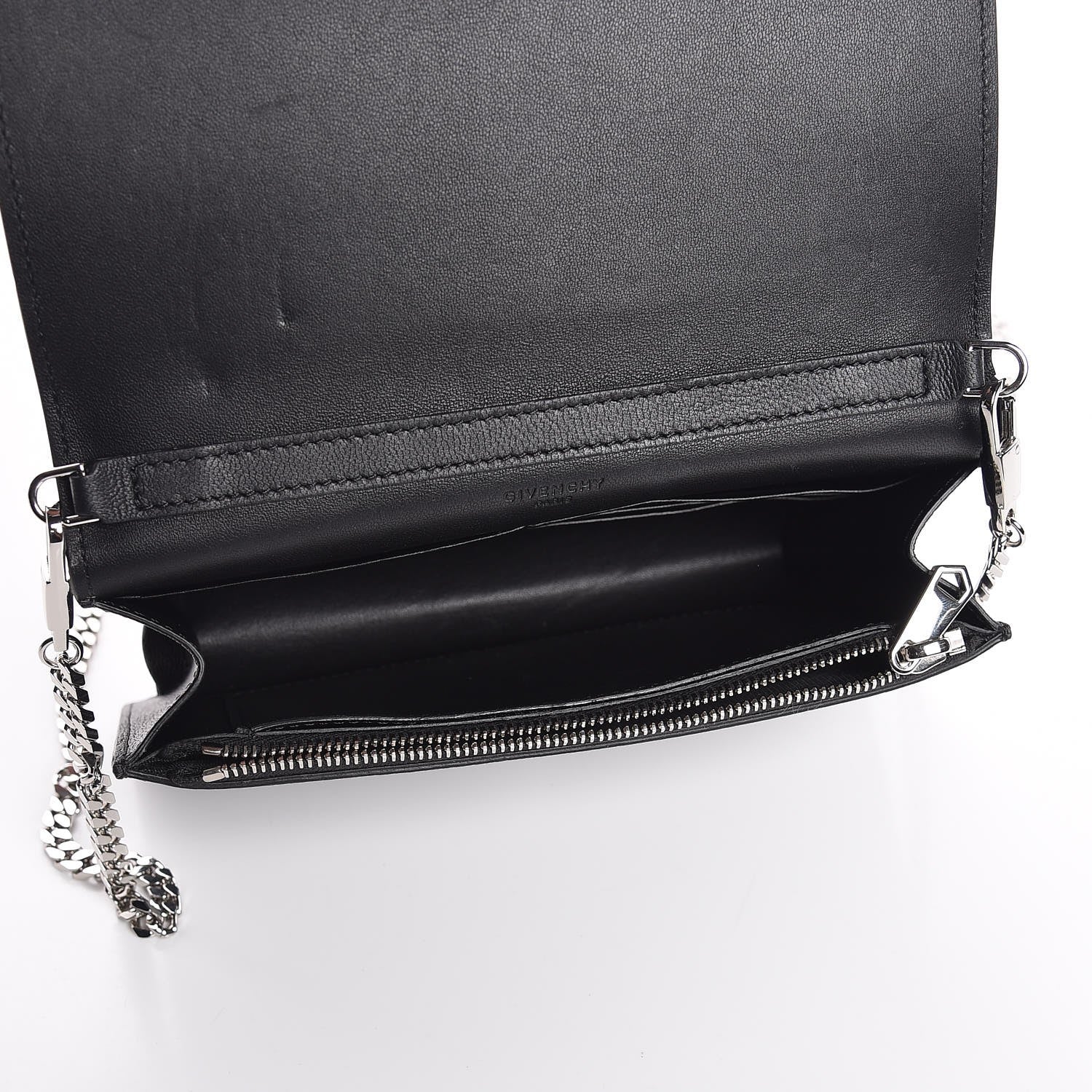 Givenchy Sugar Goatskin Pandora Chain Wallet Black 5 of 8