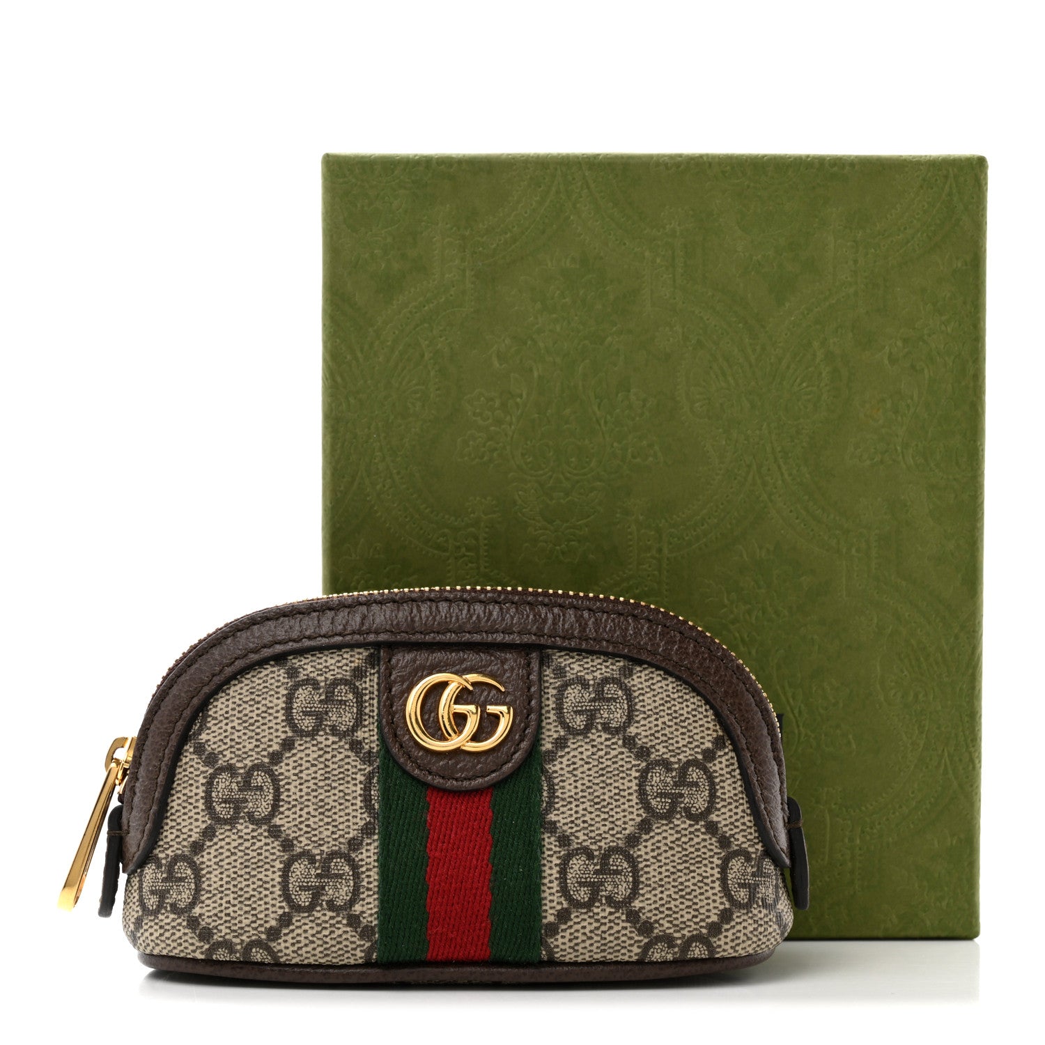 Gucci GG Supreme Monogram Web Ophidia Dome Key Pouch Beige New Acero 8 of 8