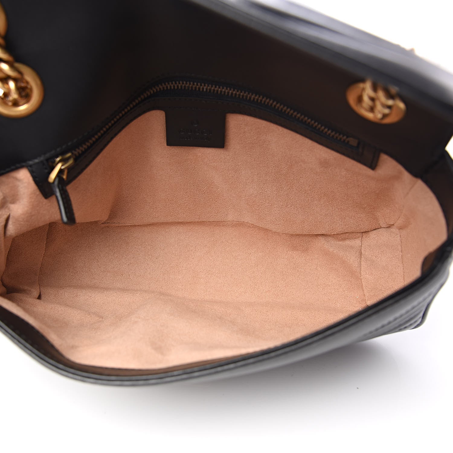 Gucci Calfskin Matelasse Small GG Marmont Shoulder Bag Black 5 of 10
