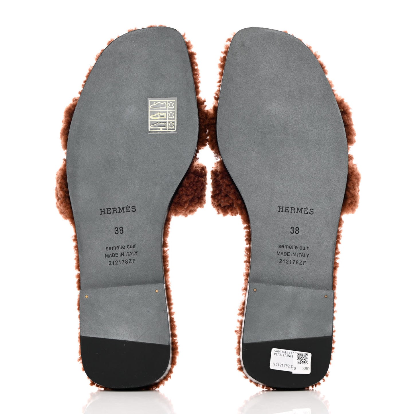Woolskin Oran Sandals 38 Cognac