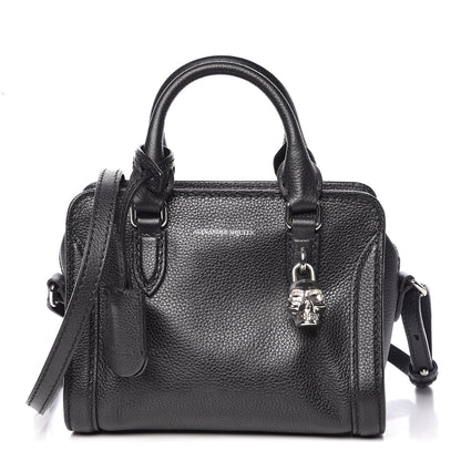 Alexander McQueen Pebbled Calfskin Mini Padlock Tote Black 1 of 9