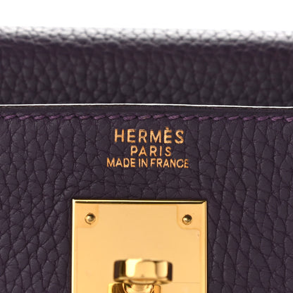 Hermes Taurillon Clemence Kelly Retourne 32 Raisin 5 of 10