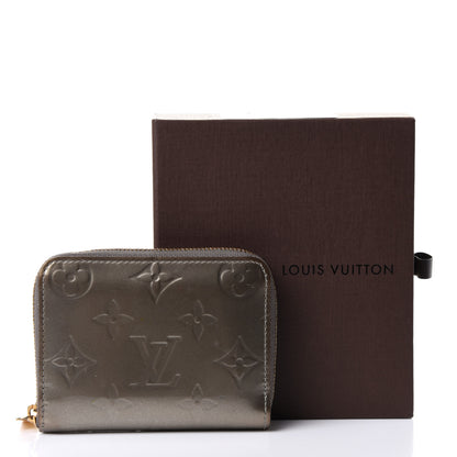 Louis Vuitton Vernis Zippy Coin Purse Wallet Gris Art Deco 8 of 8