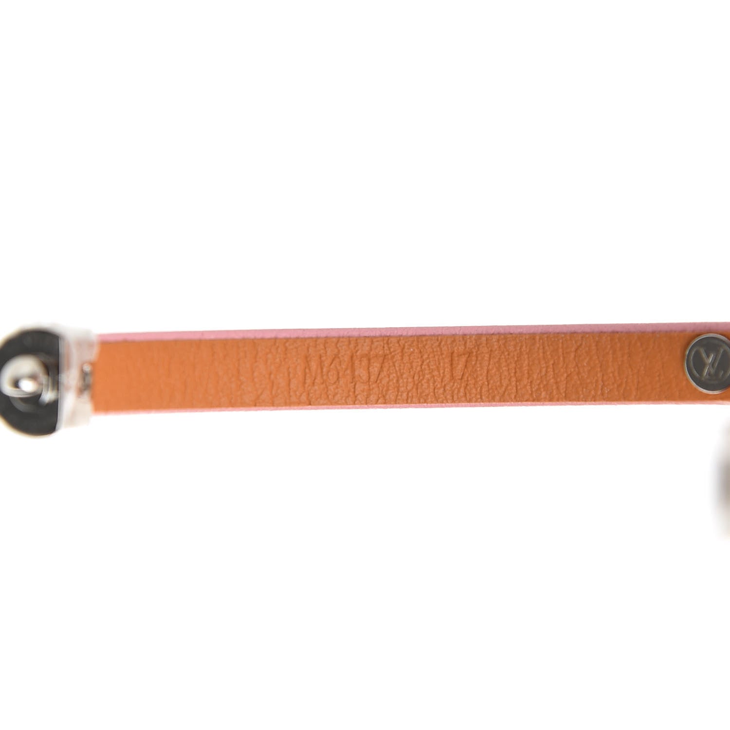 Louis Vuitton Calfskin Yummy LV Bracelet 17 Pink 6 of 8