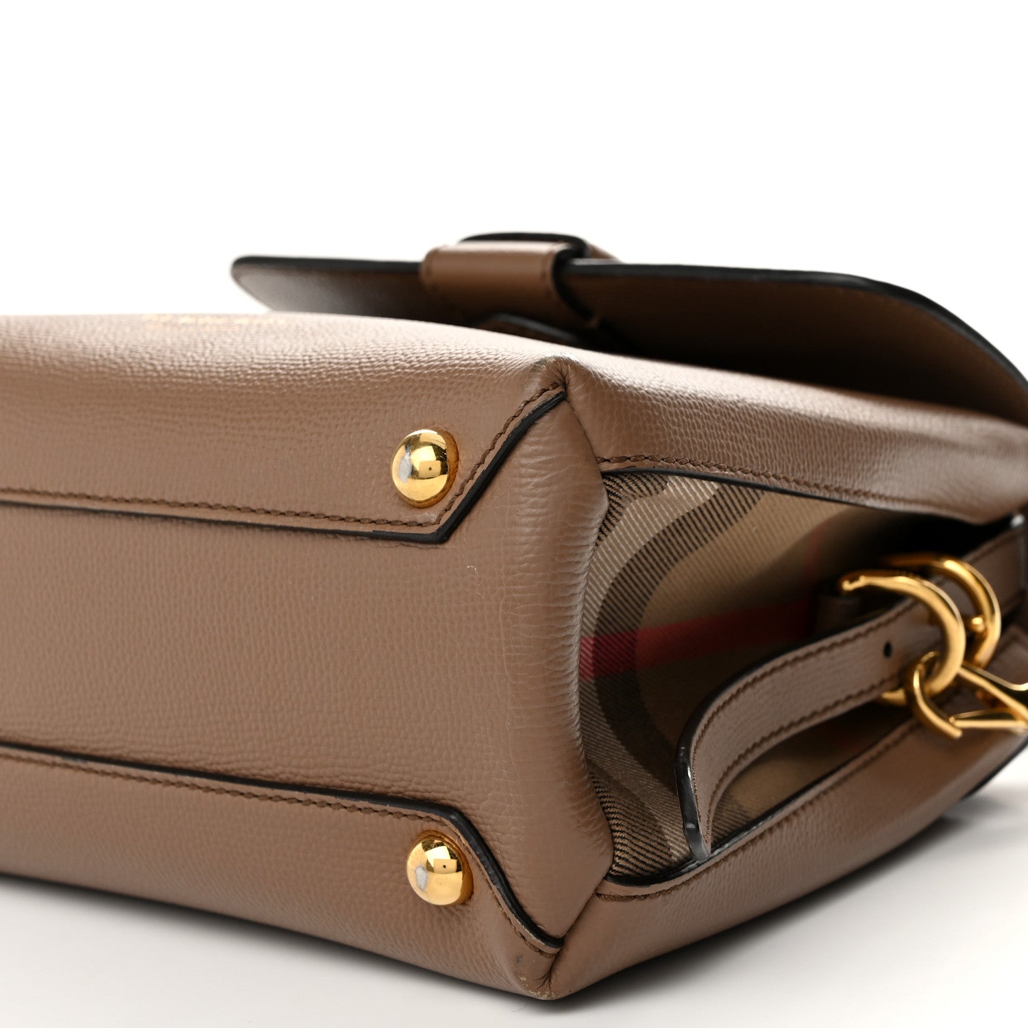 Burberry Derby Calfskin House Check Small Camberley Dark Sand 9 of 9