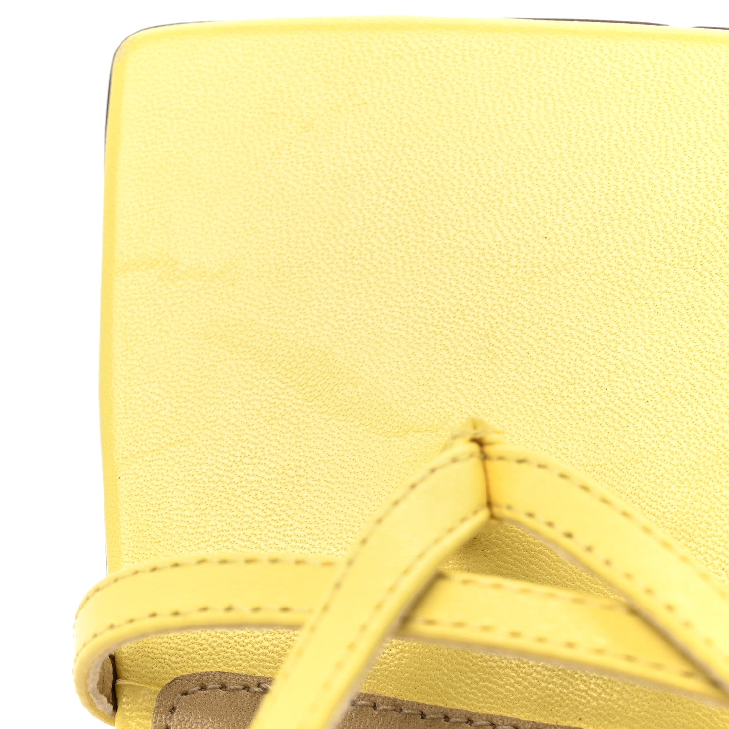 Bottega Veneta Lambskin Stretch Multi Strap 90mm Sandals 37 Lemonade 9 of 10