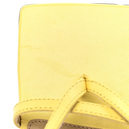 Bottega Veneta Lambskin Stretch Multi Strap 90mm Sandals 37 Lemonade 9 of 10