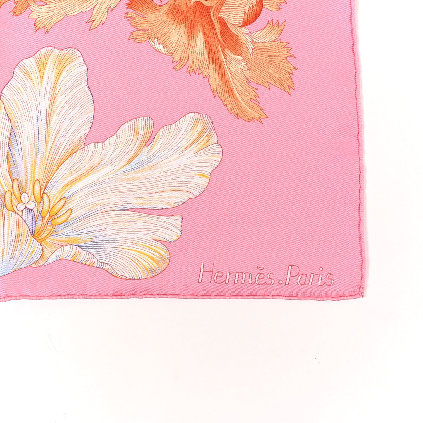 Silk Tulipomanie Scarf 90 Rose Malabar Violet