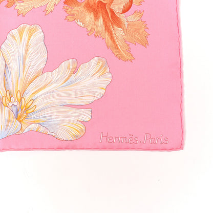 Hermes Silk Tulipomanie Scarf 90 Rose Malabar Violet 3 of 5