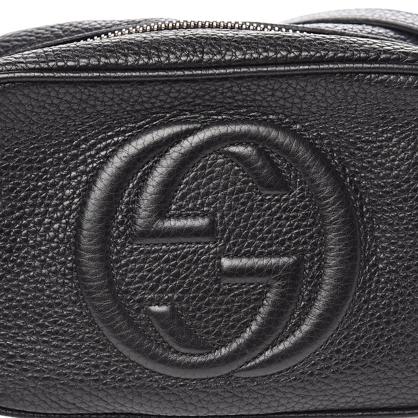Pebbled Calfskin Mini Soho Disco Bag Black