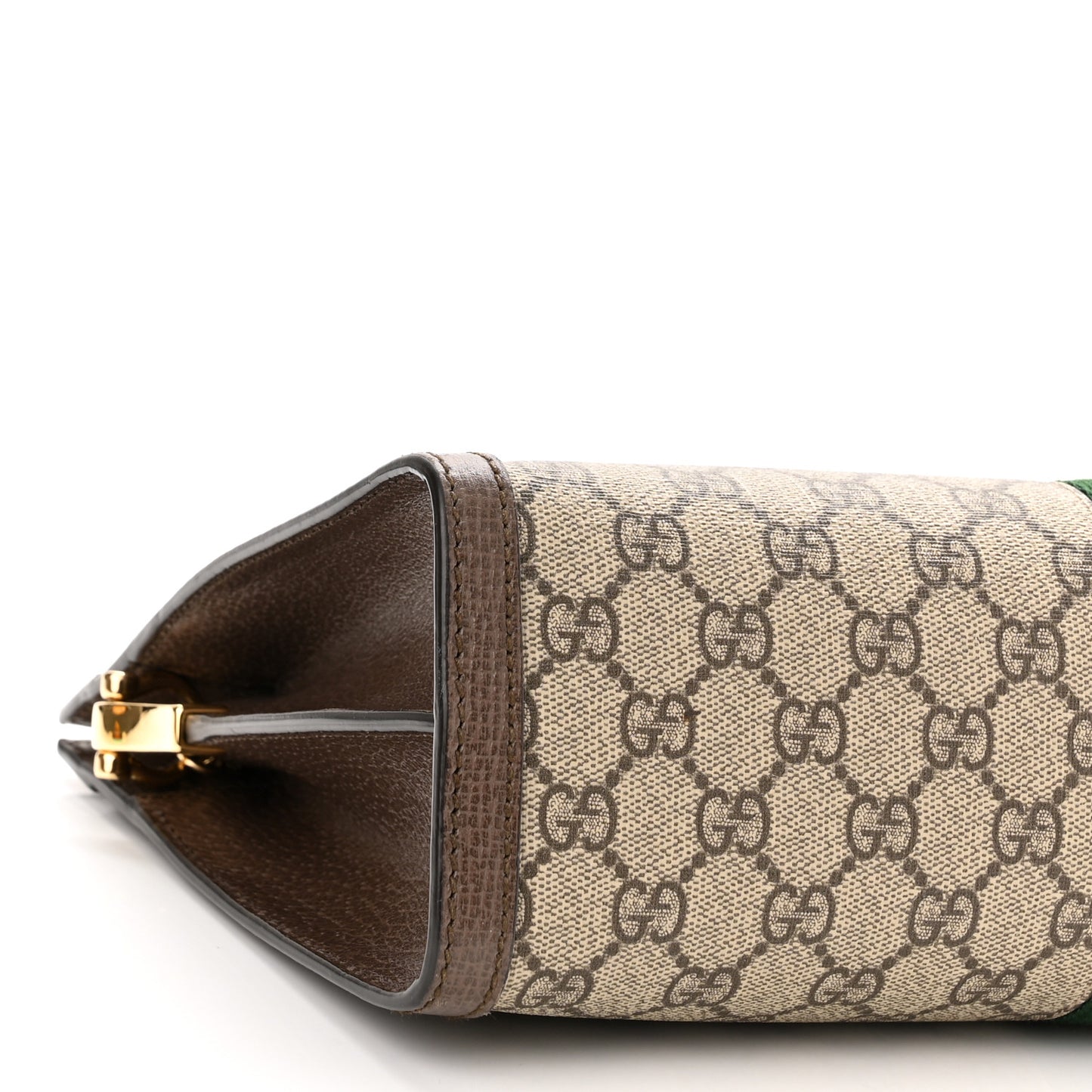 GG Supreme Monogram Web Medium Ophidia Chain Shoulder Bag Brown