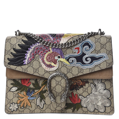 Gucci GG Supreme Monogram Embroidered Medium Dionysus Shoulder Bag Taupe 1 of 13