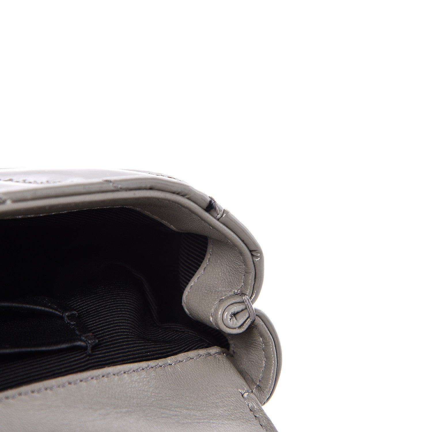 Saint Laurent Patent Chevron Classic Monogram Baby Chain Bag 9 of 14