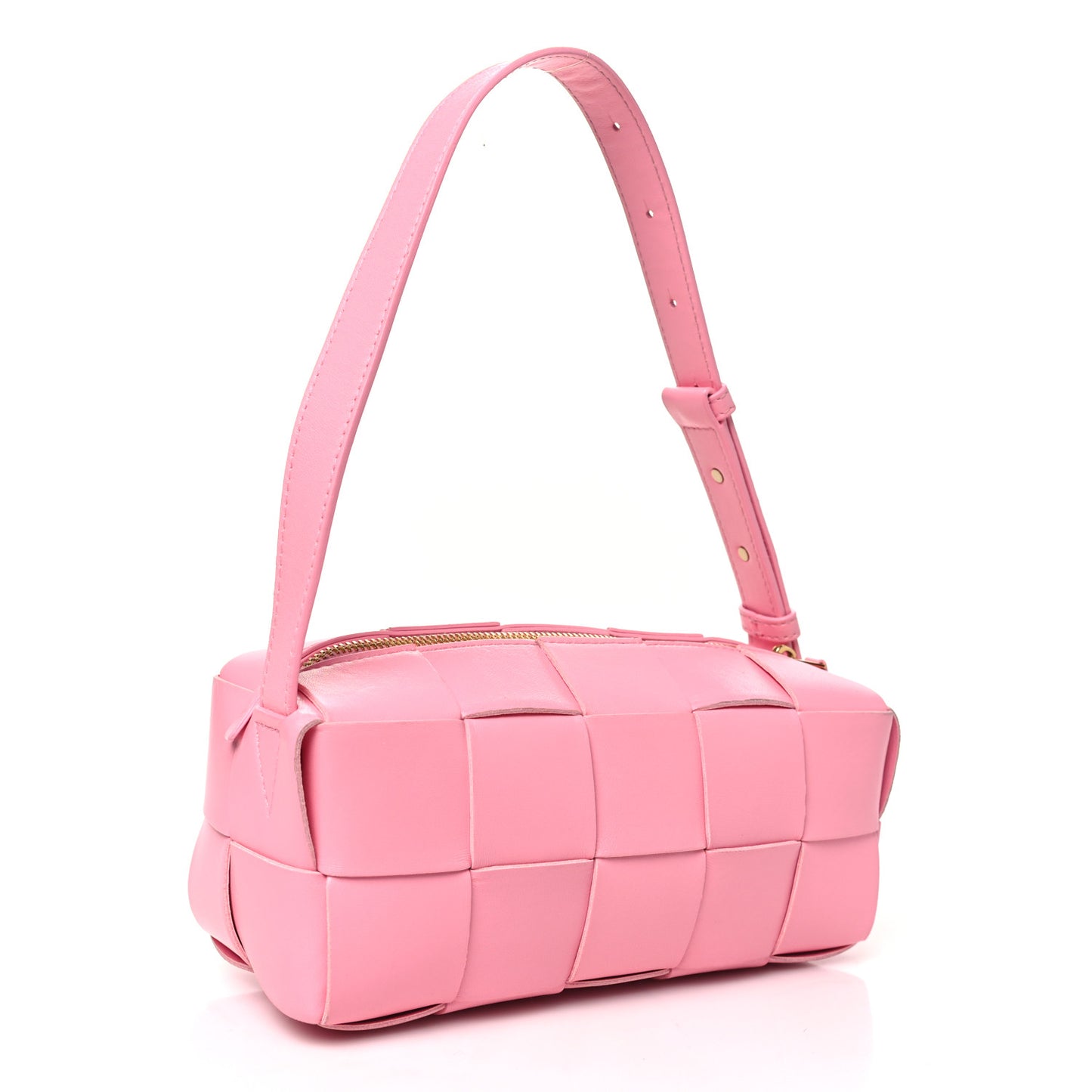 Lambskin Maxi Intrecciato Small Brick Cassette Bag Pink Ribbon