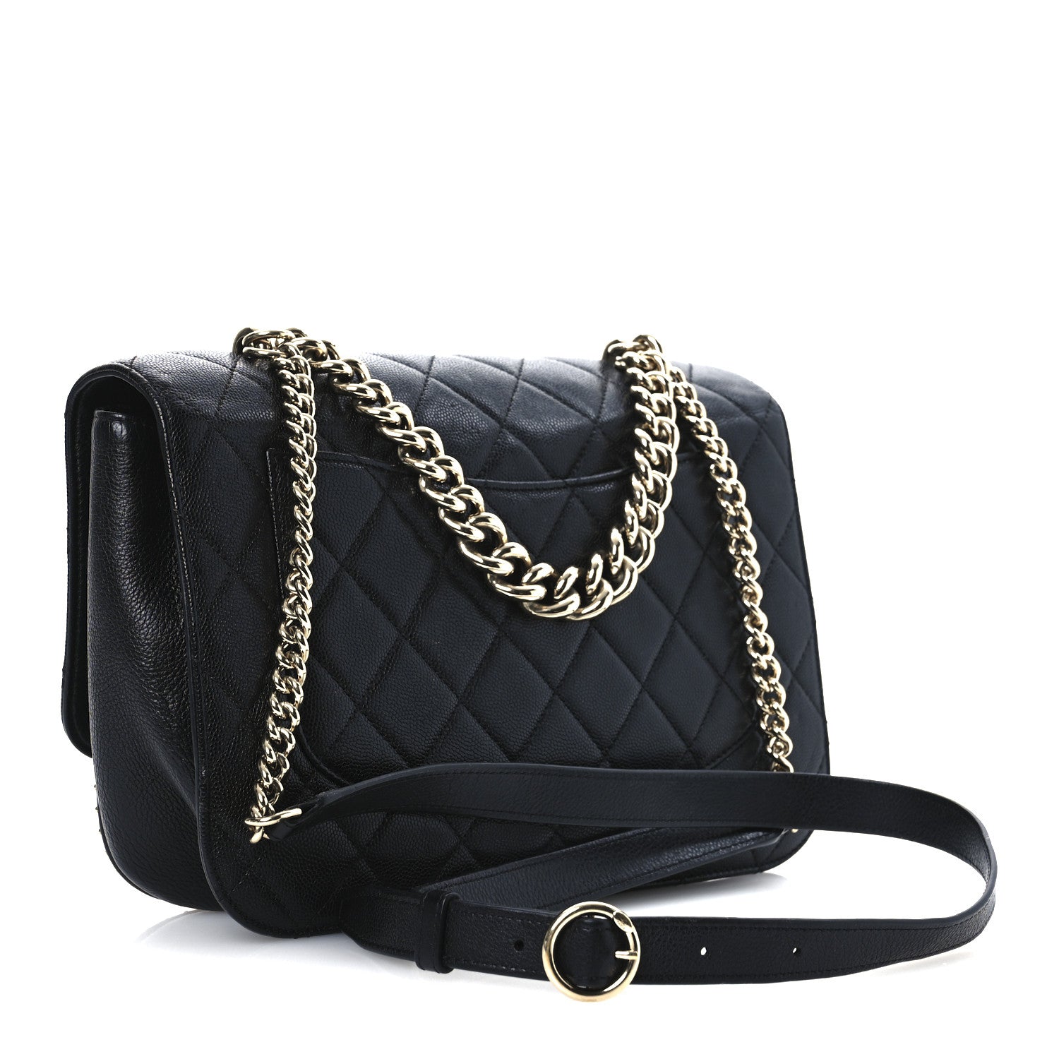Chanel Caviar Quilted Large Studded Flap Black 3 of 12