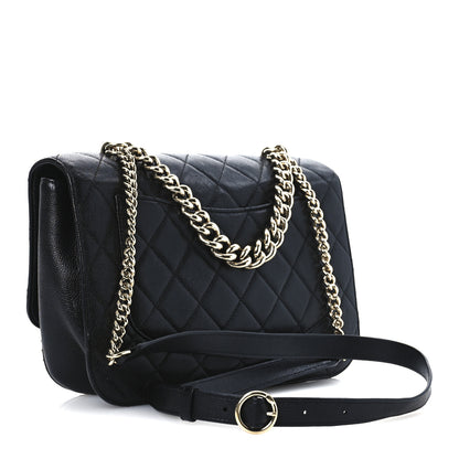 Chanel Caviar Quilted Large Studded Flap Black 3 of 12