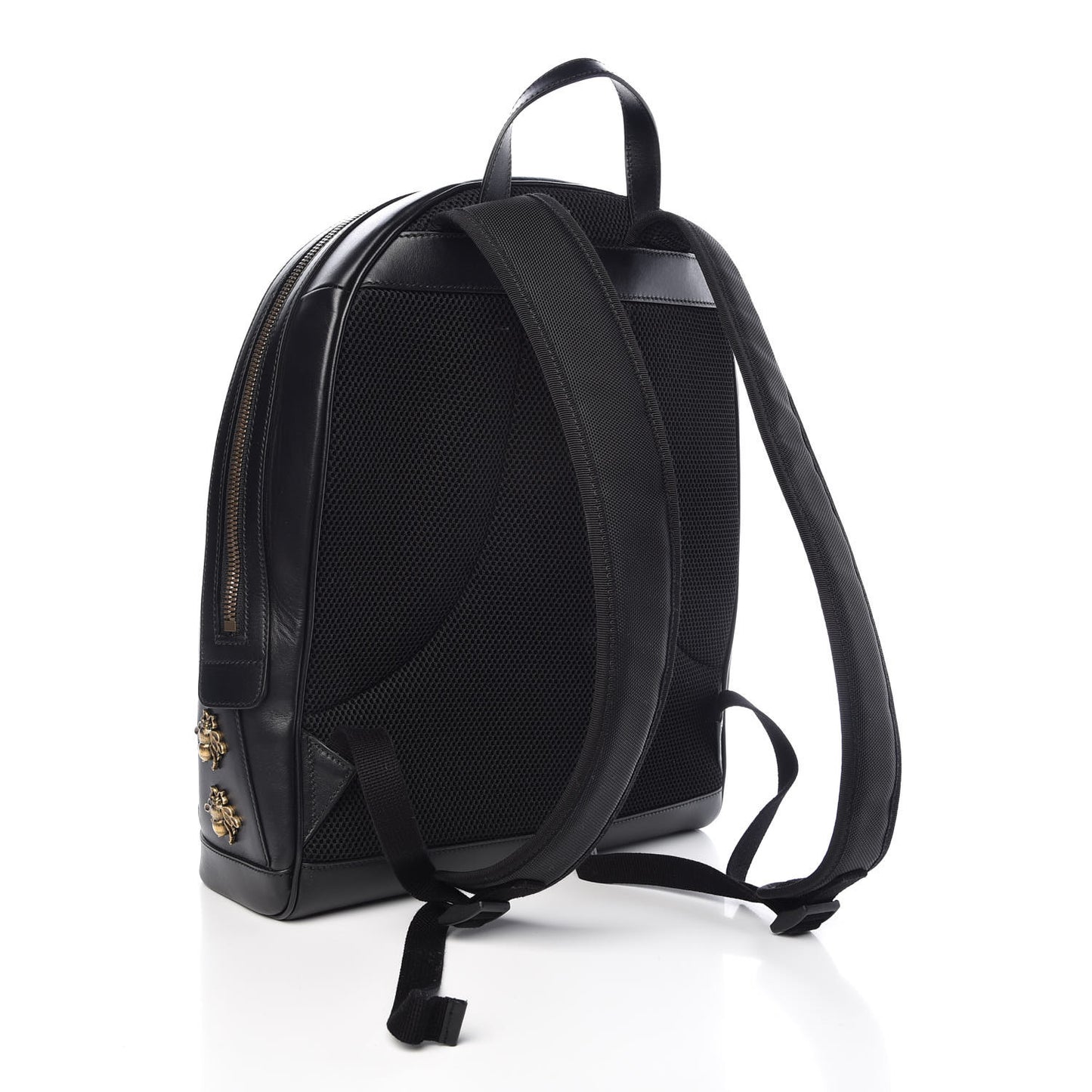 Calfskin Animal Studs Medium Day Backpack Black