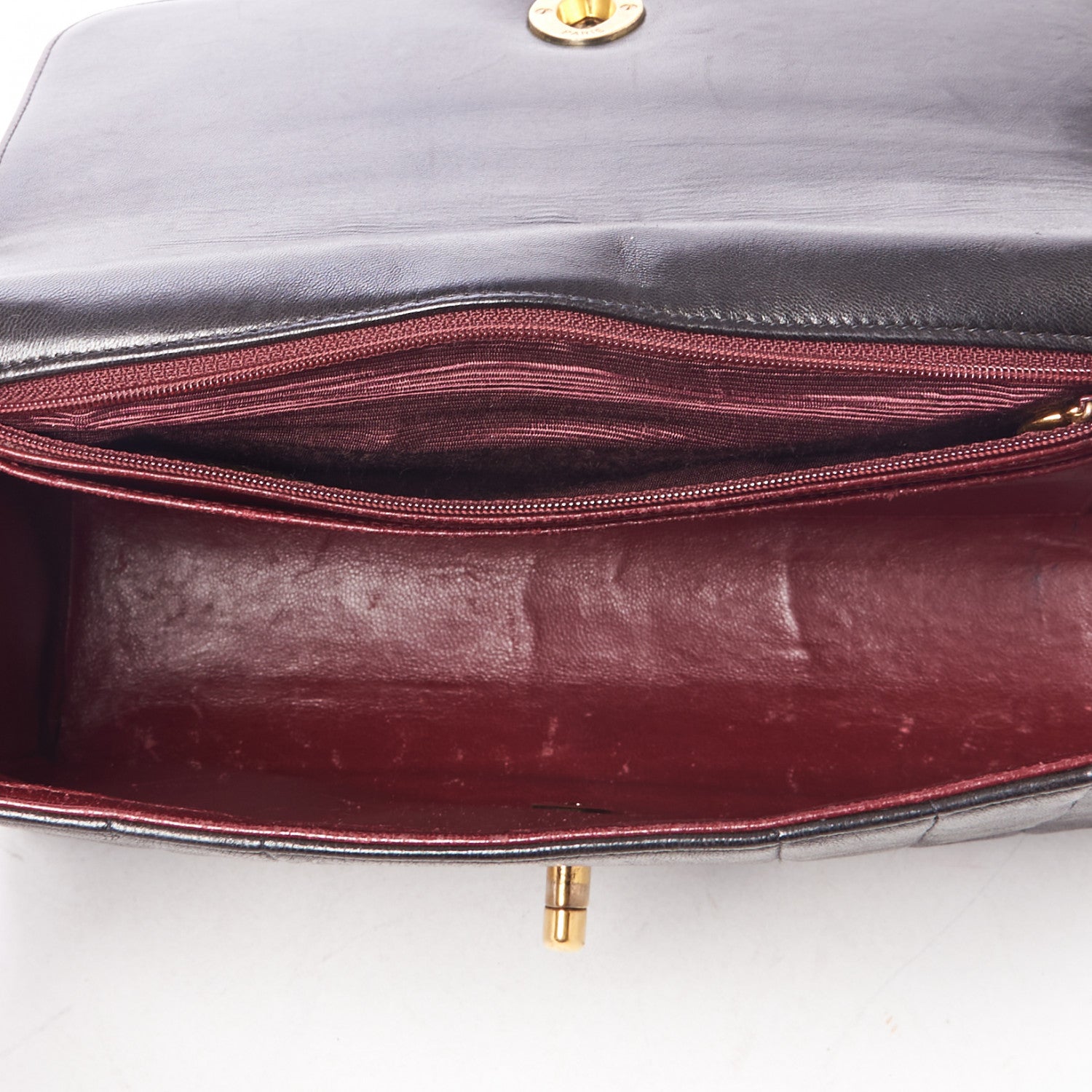 Chanel Lambskin Vertical Quilted CC Flap Shoulder Bag Black 8 of 9