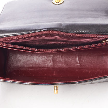 Chanel Lambskin Vertical Quilted CC Flap Shoulder Bag Black 8 of 9