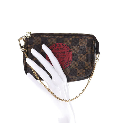 Louis Vuitton Damier Ebene Complice Trunks and Bags Mini Pochette Accessories Red 2 of 8