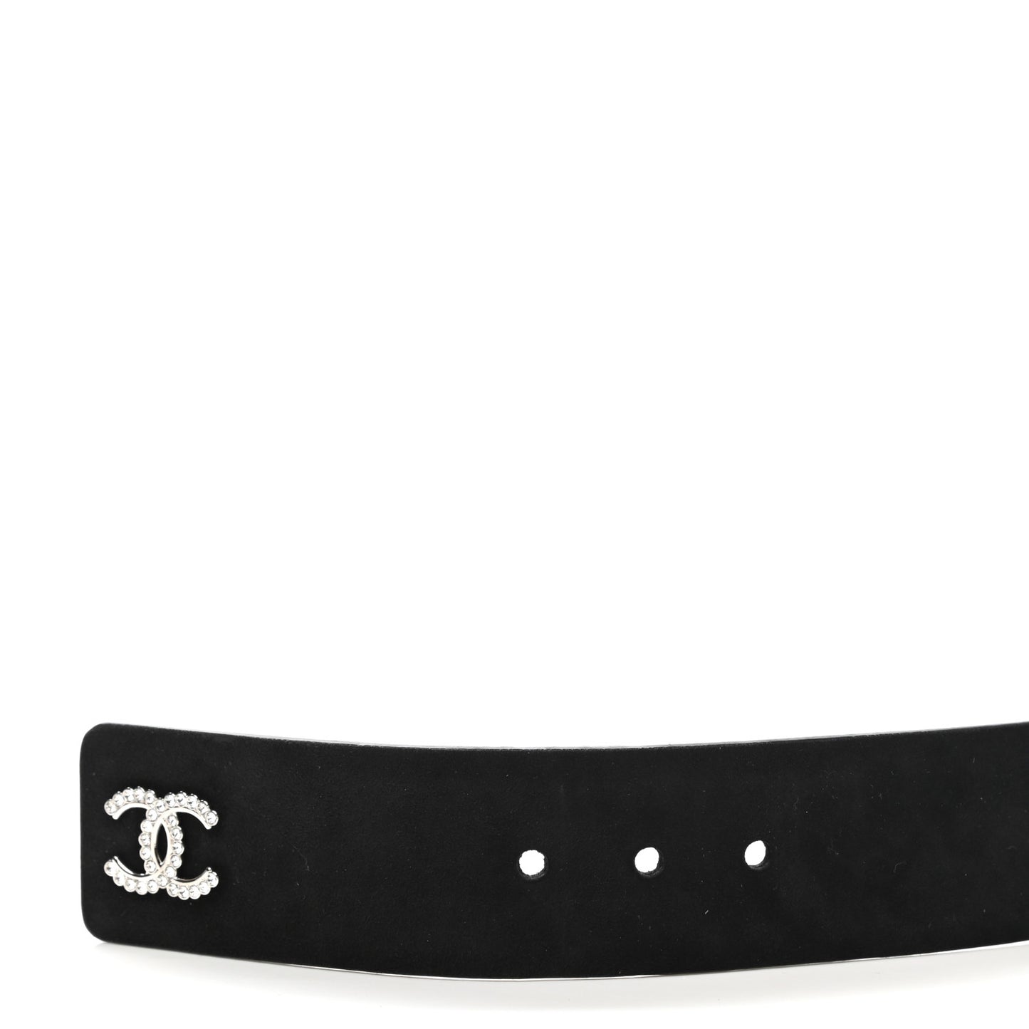 Suede Crystal CC Belt 85 34 Black