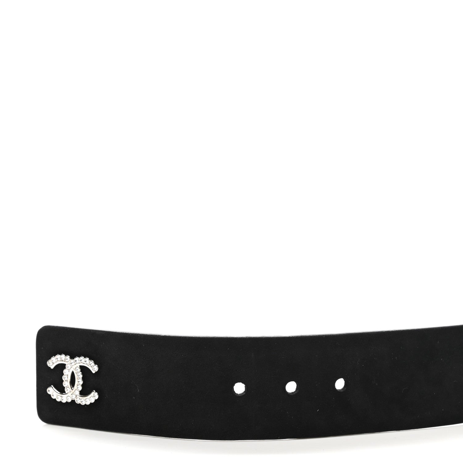 Chanel Suede Crystal CC Belt 85 34 Black 6 of 8