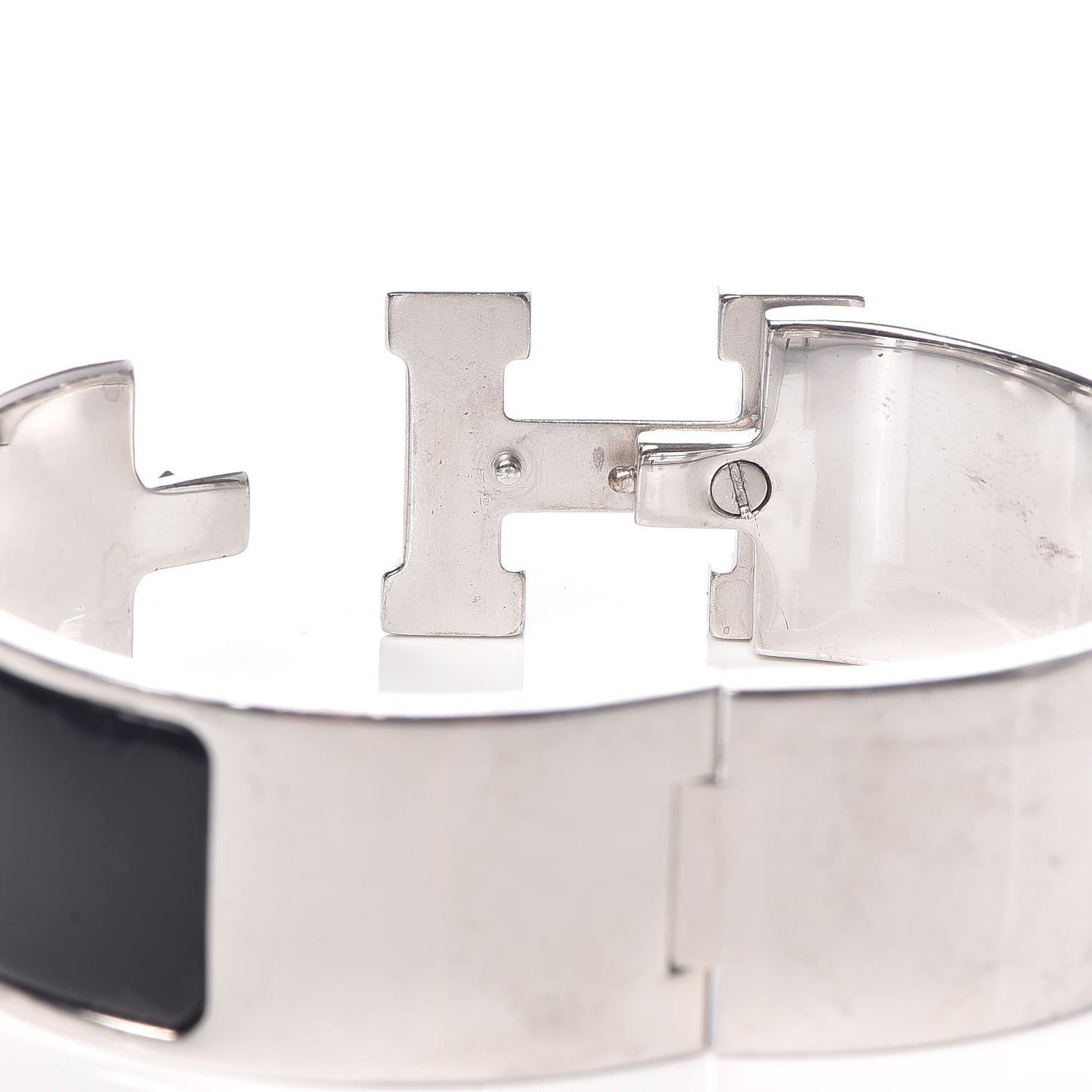 Enamel Wide Clic Clac H Bracelet PM Black